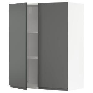 IKEA - aprd bld2pt, blancoVoxtorp gris oscuro, 80x100 cm bl…