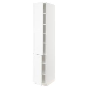 IKEA - armario alto con baldas y 2 puertas, blanco Enköping…