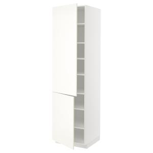 IKEA - armario alto con baldas y 2 puertas, blancoVallstena…