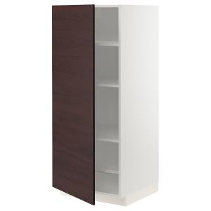 METOD armario alto con baldas, blanco/Askersund efecto fresno claro,  60x37x200 cm - IKEA