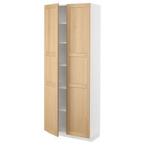 IKEA - armario alto con baldas, blancoForsbacka roble, 80x3…
