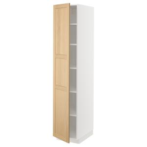 IKEA - armario alto con baldas, blancoForsbacka roble, 40x6…