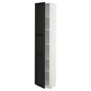 IKEA - armario alto con baldas, blancoLerhyttan tinte negro…