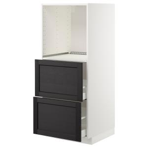 IKEA - Armario alto horno con 2 cajones, blanco, Lerhyttan…