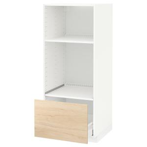 IKEA - Armario alto horno microondas cajón, blanco, Askersu…