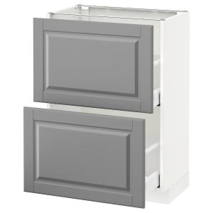 IKEA - Armario bajo cocina con 2 cajones, blanco, Bodbyn gr…