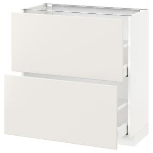 IKEA - Armario bajo cocina con 2 cajones, blanco, Veddinge…