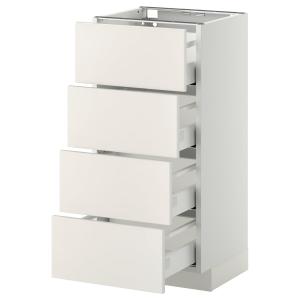 IKEA - Armario bajo cocina con 4 cajones blanco/Veddinge bl…