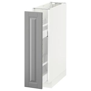 IKEA - Armario bajo cocina extraíble, blanco, Bodbyn gris,…
