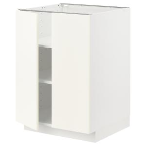 IKEA - armario bajo con baldas y 2 puertas, blancoVallstena…