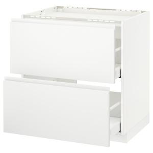 IKEA - Armario bajo para placa 2 cajones blanco/Voxtorp bla…