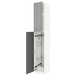 IKEA - Armario escobero blanco/Bodbyn gris 40x60x240 cm