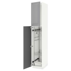 IKEA - Armario escobero blanco/Bodbyn gris 40x60x220 cm