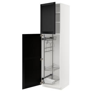 IKEA - armario escobero, blancoLerhyttan tinte negro, 60x60…