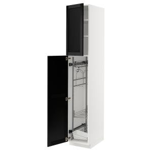 METOD armario escobero, blanco/Askersund efecto fresno claro, 60x60x220 cm  - IKEA