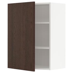 IKEA - armario de pared con baldas blanco/Sinarp marrón 60x…