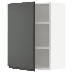 IKEA - armario de pared con baldas, blancoVoxtorp gris oscu…