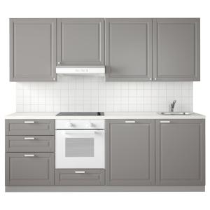 IKEA - cocina, blanco MaximeraBodbyn gris, 240x60x228 cm bl…