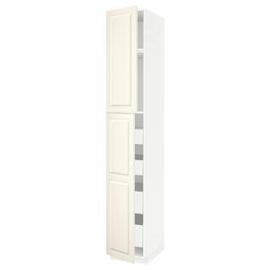 IKEA - Armario cocina alto blanco/Bodbyn hueso 40x60x240 cm