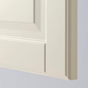 METOD armario alto con baldas, blanco/Havstorp beige, 80x37x200 cm