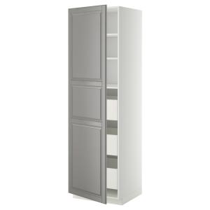 IKEA - Armario cocina, blanco, Bodbyn gris, 60x60x200 cm bl…