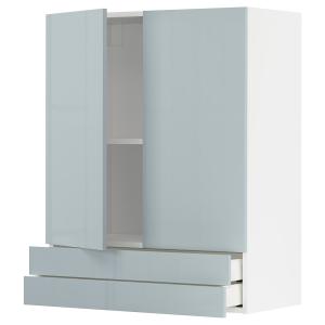IKEA - Aparador 2pt2cj blanco/Kallarp azul grisáceo claro 8…