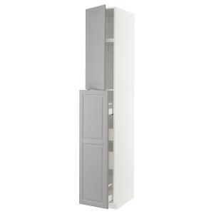 IKEA - armario alto 1pt4 cajones extraíbl, blancoBodbyn gri…