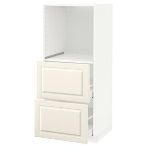 IKEA - Armario alto horno con 2 cajones, blanco, Bodbyn bla…
