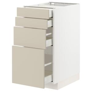 IKEA - armario bajo 4 cajones4 frentes, blancoHavstorp beig…