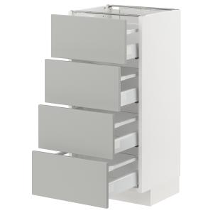 IKEA - armario bajo 4 cajones4 frentes, blancoHavstorp gris…