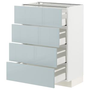IKEA - armario bajo 4 cajones4 frentes, blancoKallarp azul…