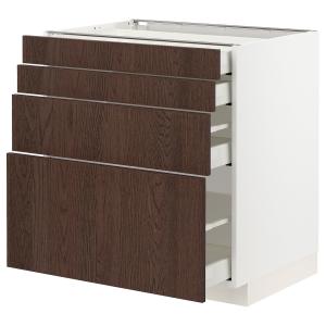 IKEA - armario bajo 4 cajones4 frentes, blancoSinarp marrón…