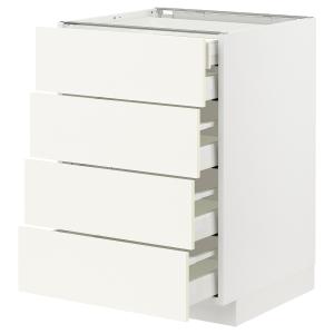 IKEA - Armario bajo 5 cajones y 4 frentes, blancoVallstena…