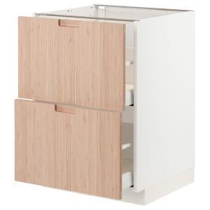 IKEA - armario bajo cocina 2 cajones, blancoFröjered bambú…