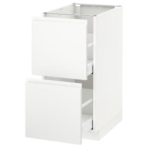 IKEA - Armario bajo cocina 2 cajones, blanco, Voxtorp blanc…