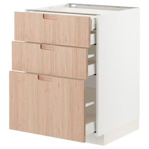 IKEA - armario bajo cocina 4 cajones, blancoFröjered bambú…