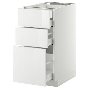IKEA - Armario bajo cocina 4 cajones, blanco, Ringhult blan…