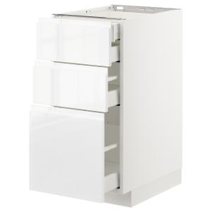 IKEA - Armario bajo cocina 4 cajones, blanco, Voxtorp alto…