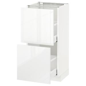 IKEA - Armario bajo cocina con 2 cajones, blanco, Ringhult…