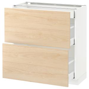 IKEA - Armario bajo cocina con 3 cajones, blanco, Askersund…