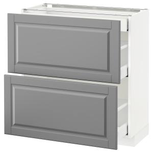 IKEA - Armario bajo cocina con 3 cajones, blanco, Bodbyn bl…