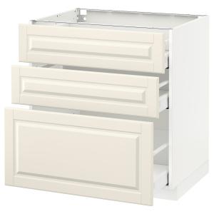 IKEA - Armario bajo cocina con 3 cajones, blanco, Bodbyn bl…