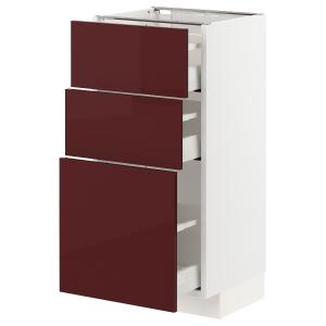 IKEA - Armario bajo cocina con 3 cajones blanco Kallarp/alt…