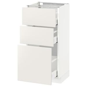 IKEA - Armario bajo cocina con 3 cajones blanco/Veddinge bl…