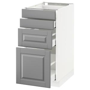 IKEA - Armario bajo cocina con 4 cajones, blanco, Bodbyn bl…
