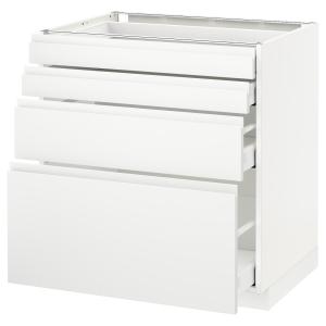 IKEA - Armario bajo cocina con 4 cajones, blanco, Voxtorp b…