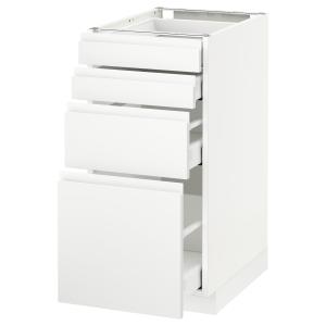 IKEA - Armario bajo cocina con 4 cajones blanco/Voxtorp bla…