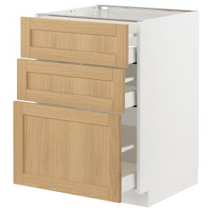 IKEA - armario bajo con 3 cajones, blancoForsbacka roble, 6…