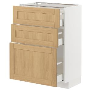 IKEA - armario bajo con 3 cajones, blancoForsbacka roble, 6…