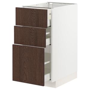 IKEA - armario bajo con 3 cajones, blancoSinarp marrón, 40x…